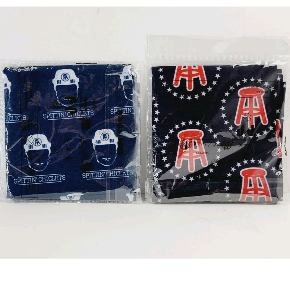 Barstool Sports Spittin Chiclets Face Cover Neck Gaiter Buff X 2
